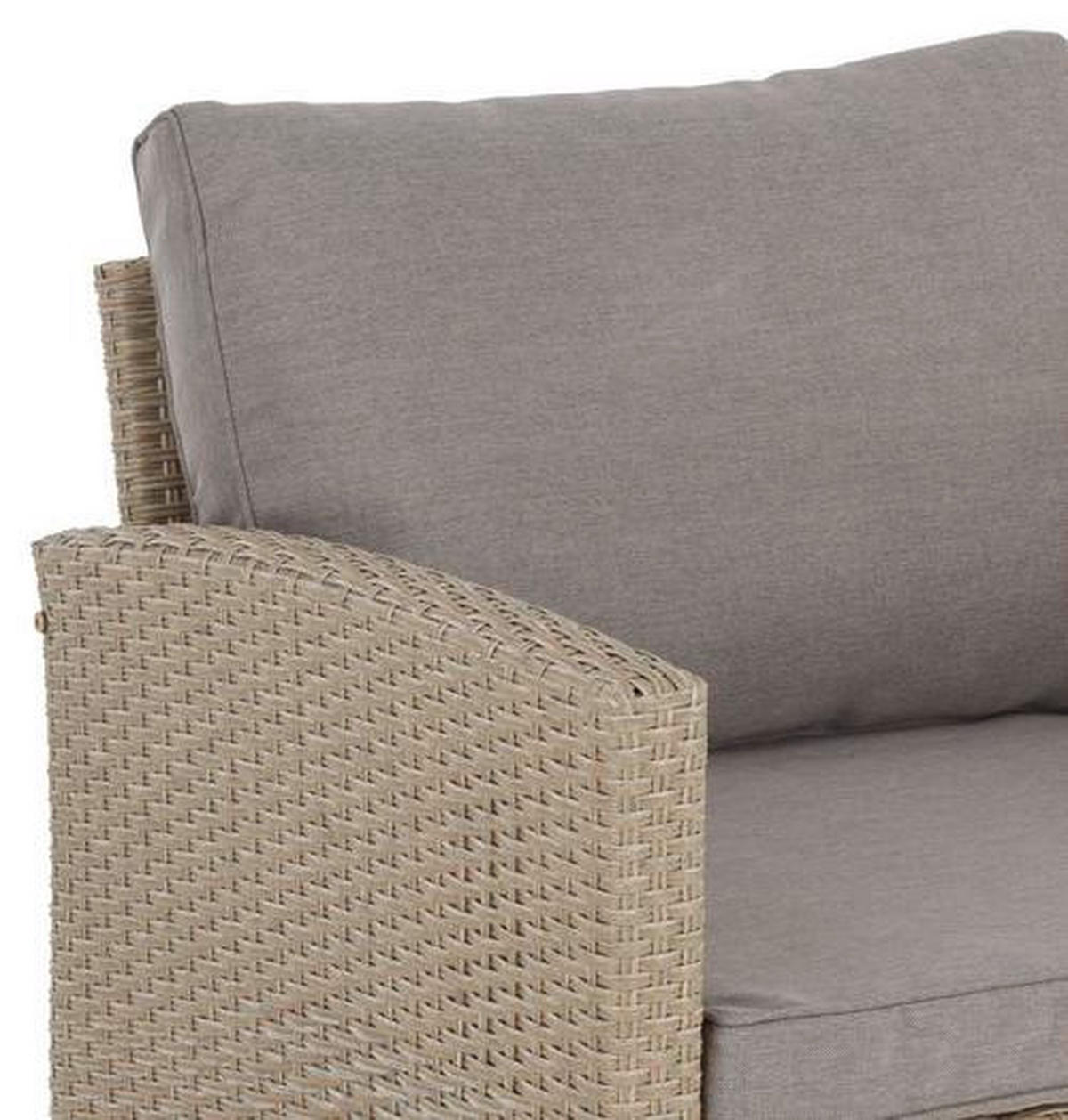 Loungegarnitur 6-tlg. Porto II 175/232 cm Stahl  - Hellgrau/Braun, MODERN, Kunststoff/Textil (175/232cm) - Luca Bessoni