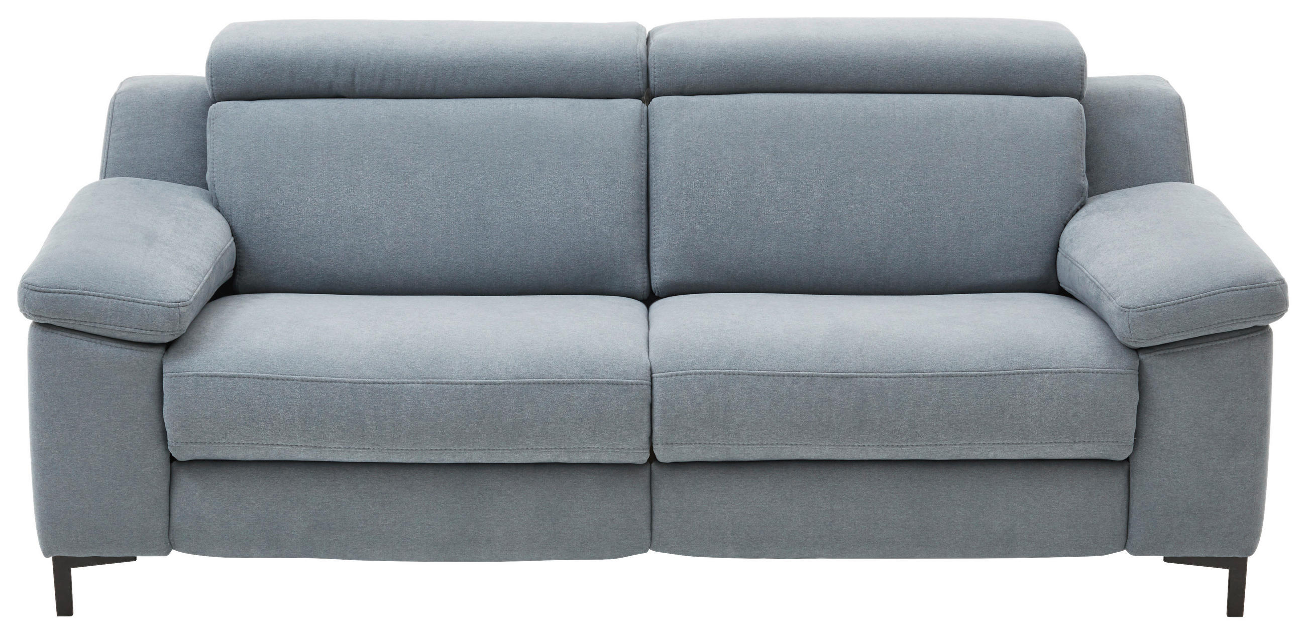 2,5-SITZER Chenille Pastellblau  - Pastellblau/Schwarz, Design, Textil/Metall (188/104/104cm) - Valdera