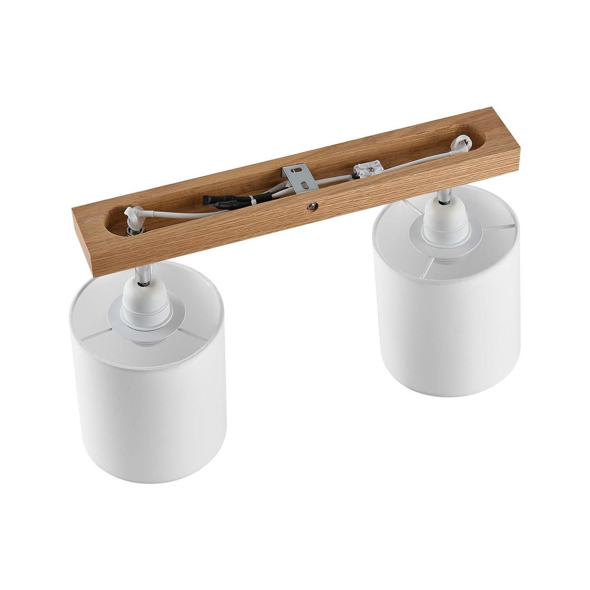 STRAHLER Sofia 66/38/25 cm  - Weiß, Natur, Holz/Textil (66/38/25cm) - Marama
