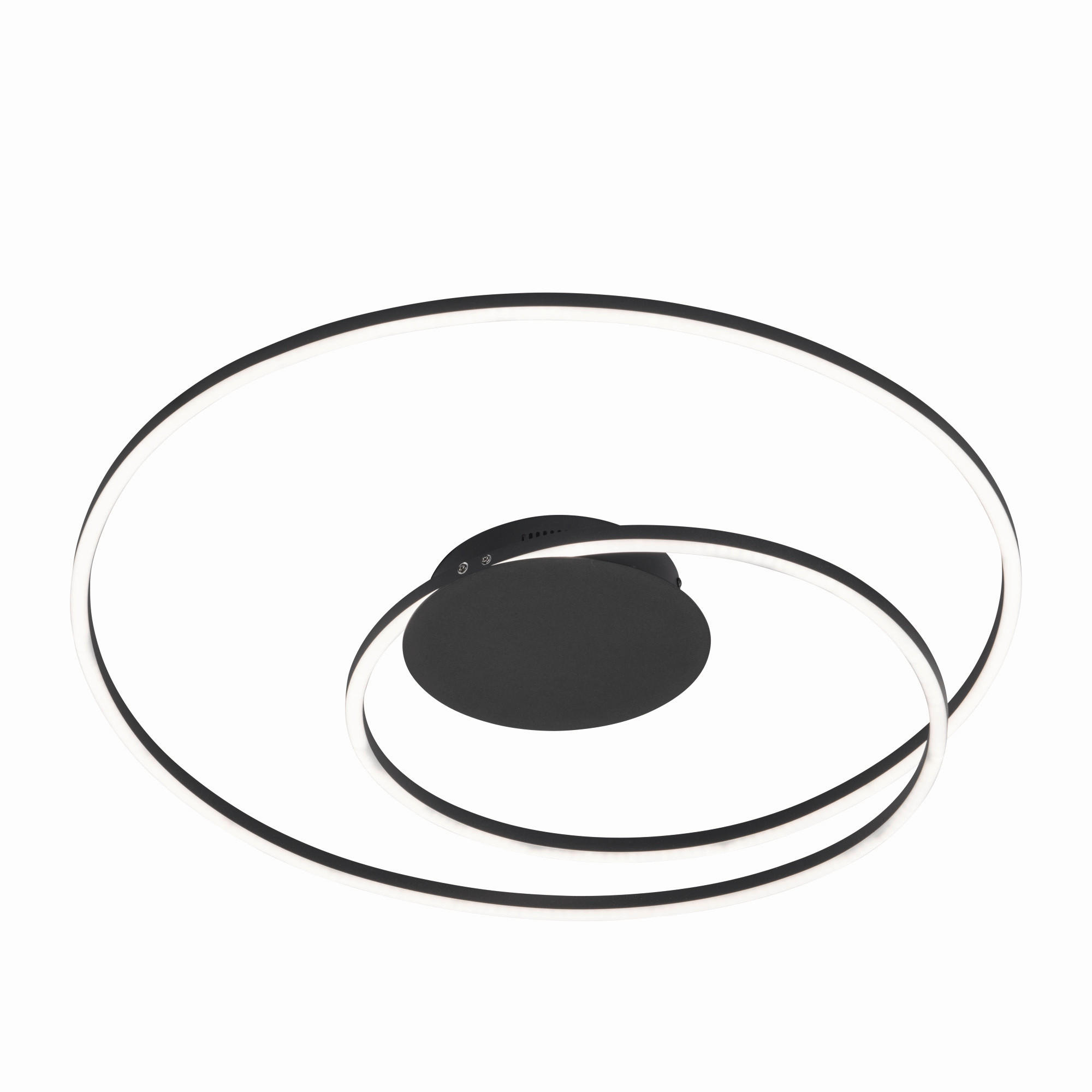 LED-DECKENLEUCHTE Holy 49/7,5 cm   - Schwarz, Design, Metall (49/7,5cm) - Fischer & Honsel