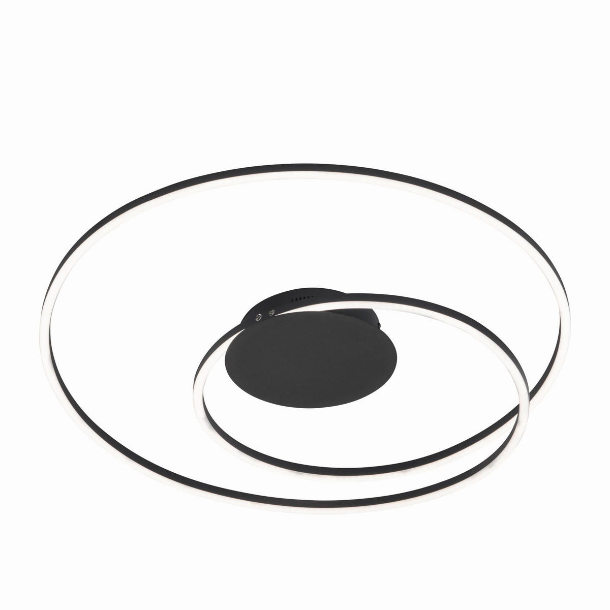 LED-DECKENLEUCHTE Holy 49/7,5 cm   - Schwarz, Design, Metall (49/7,5cm) - Fischer & Honsel