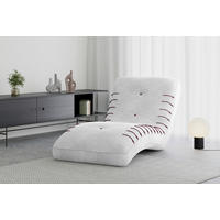 LIEGE STRIPE in Hellgrau  inkl. Relaxfunktion  - Hellgrau/Schwarz, Design, Kunststoff/Textil (83/80/172cm) - MID.YOU
