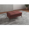 HOCKERLeder Rotbraun  - Rotbraun/Schwarz, Konventionell, Leder/Metall (102/47/69cm) - Sit & More
