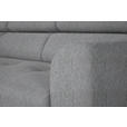 ECKSOFA in Webstoff Silberfarben  205/280 cm  - Silberfarben/Schwarz, Design, Textil/Metall (205/280cm) - Xora