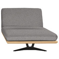 OTTOMANE Palermo Webstoff Blau, Braun  - Blau/Beige, Design, Holz/Textil (114/92/165cm) - Dieter Knoll