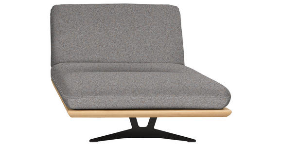 OTTOMANE Webstoff Blau, Braun  - Blau/Beige, Design, Holz/Textil (114/92/165cm) - Dieter Knoll