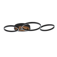 PLAFONIERĂ CU LED - maro/alb, Basics, plastic/metal (89/8/42cm)