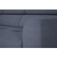 ECKSOFA Blaugrau Feincord  - Blaugrau/Schwarz, Design, Textil/Metall (205/280cm) - Xora
