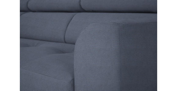 ECKSOFA Blaugrau Feincord  - Blaugrau/Schwarz, Design, Textil/Metall (205/280cm) - Xora