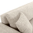 ECKSOFA Beige Flachgewebe Zierkissen, Rückenkissen, Bettkasten, Schlaffunktion, Rücken echt, Liegefläche im Originalstoff  - Beige/Schwarz, KONVENTIONELL, Kunststoff/Textil (145/285cm) - Carryhome