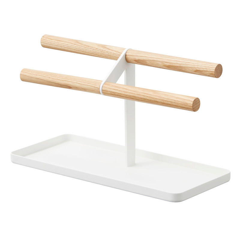 SCHMUCKHALTER - Weiss, Basics, Holz/Metall (24/10,5/13,5cm)