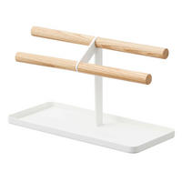 SCHMUCKHALTER - Weiss, Basics, Holz/Metall (24/10,5/13,5cm)