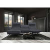 ECKSOFA in Velours Grau  153/283 cm  - Schwarz/Grau, Design, Textil/Metall (153/283cm) - Valdera