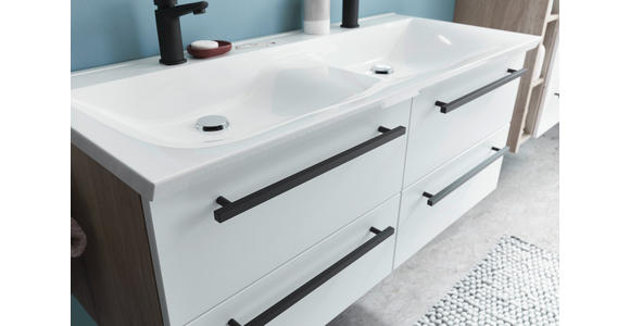 BADEZIMMER in 125,1 cm - Eichefarben/Weiß, MODERN, Holzwerkstoff (125,1cm) - Novel