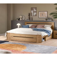 BETT 180/200 cm,  in Grau, Eiche Artisan, Bettschubladen,  - Eiche Artisan/Grau, MODERN (180/200cm) - MID.YOU