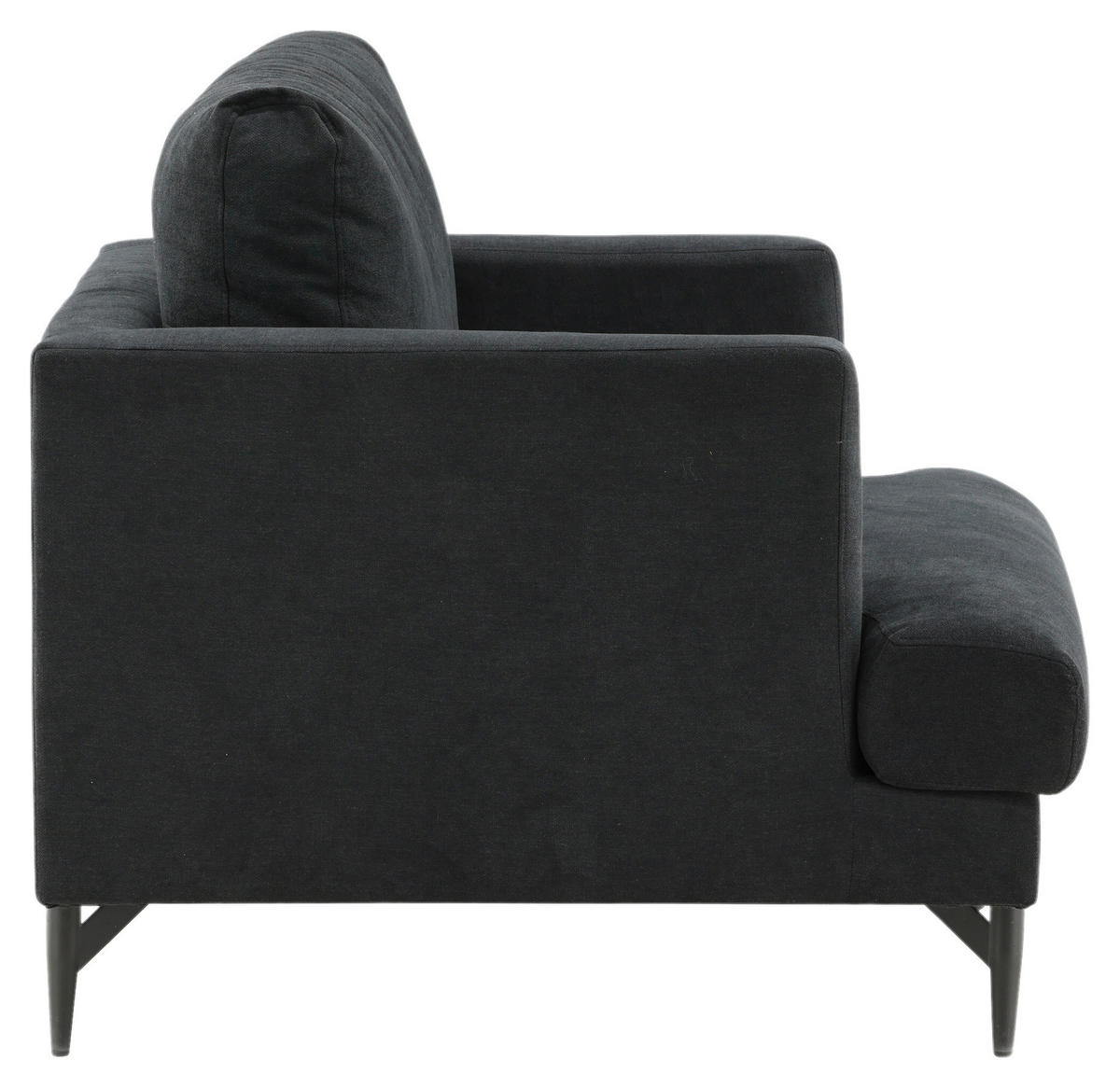 FÅTÖLJ i metall, textil svart  - svart, Design, metall/textil (104/82/92cm) - Livetastic
