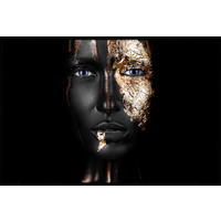 BILD Frauen  - Goldfarben/Schwarz, Design, Holz/Kunststoff (150/100cm)