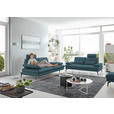 3-SITZER-SOFA in Leder Blau  - Blau/Schwarz, Design, Leder/Metall (222/86/104cm) - Dieter Knoll