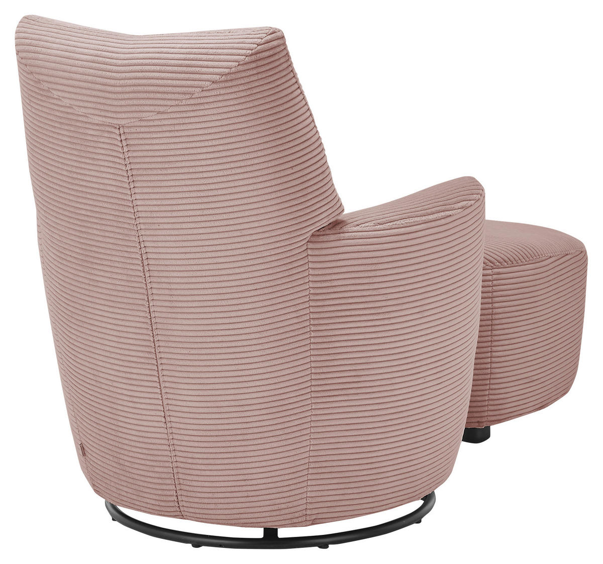 SESSEL Cord Rosa    - Schwarz/Rosa, Design, Textil/Metall (80/96/88cm) - SetOne by Musterring