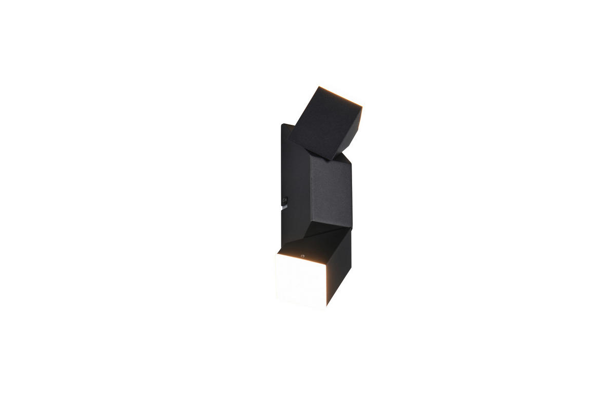LED-WANDLEUCHTE   - Schwarz, Basics, Metall (17/5/8cm)