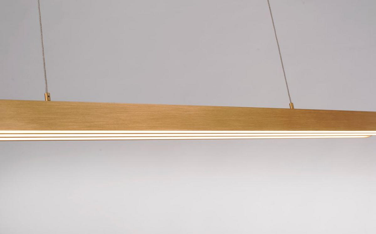 LED-HÄNGELEUCHTE 120-179/5,5/180 cm    - Messingfarben, Design, Metall (120-179/5,5/180cm) - Paul Neuhaus
