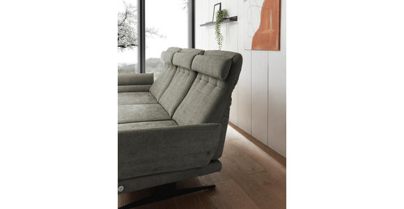 ECKSOFA in Flachgewebe Grün 176-217/259-307 cm - Schwarz/Grün, Design, Textil/Metall (176-217/259-307cm) - Dieter Knoll