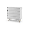 KOMMODE  in 90/90/40 cm  - Messingfarben/Weiß, Design, Holzwerkstoff/Metall (90/90/40cm) - Livetastic