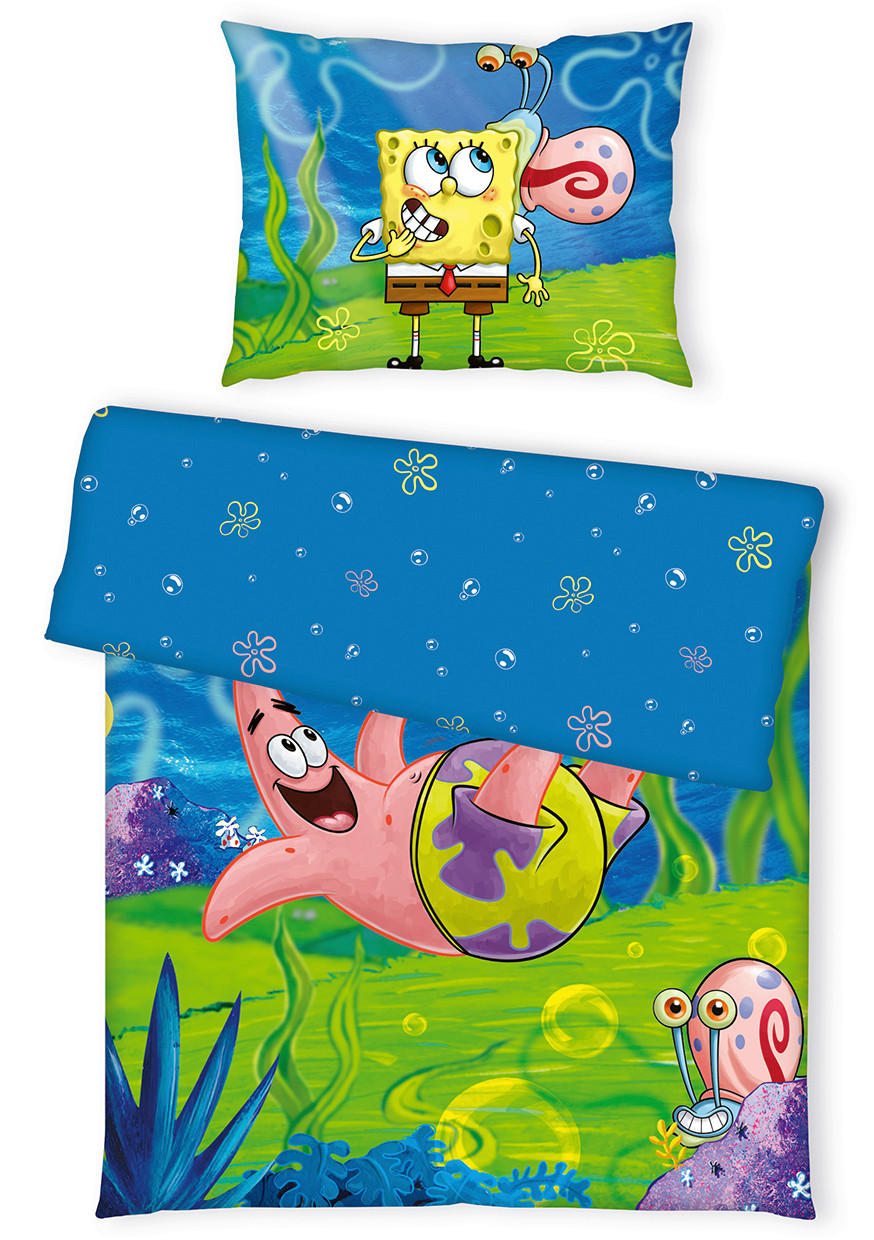 BETTWÄSCHE Spongebob Bettwäsche Renforcé 140/200 cm  - Multicolor, Basics, Textil (140/200cm) - Herding