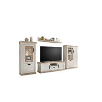 WOHNWAND 4-teilig  in Pinienfarben, Hellbraun  352/170/44 cm  - Hellbraun/Eichefarben, Design, Holzwerkstoff/Metall (352/170/44cm) - MID.YOU