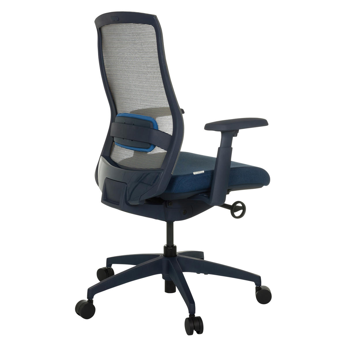 OTOČNÁ ŽIDLE, síťovina, modrá - modrá/černá, Moderní, textil/plast (65/95 - 103/70cm) - MID.YOU