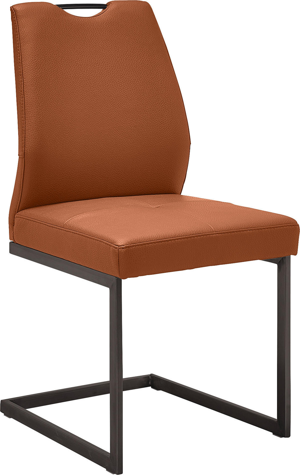 SCHWINGSTUHL  in Stahl Mikrofaser  - Schwarz/Braun, Design, Textil/Metall (47/58/99cm) - Dieter Knoll