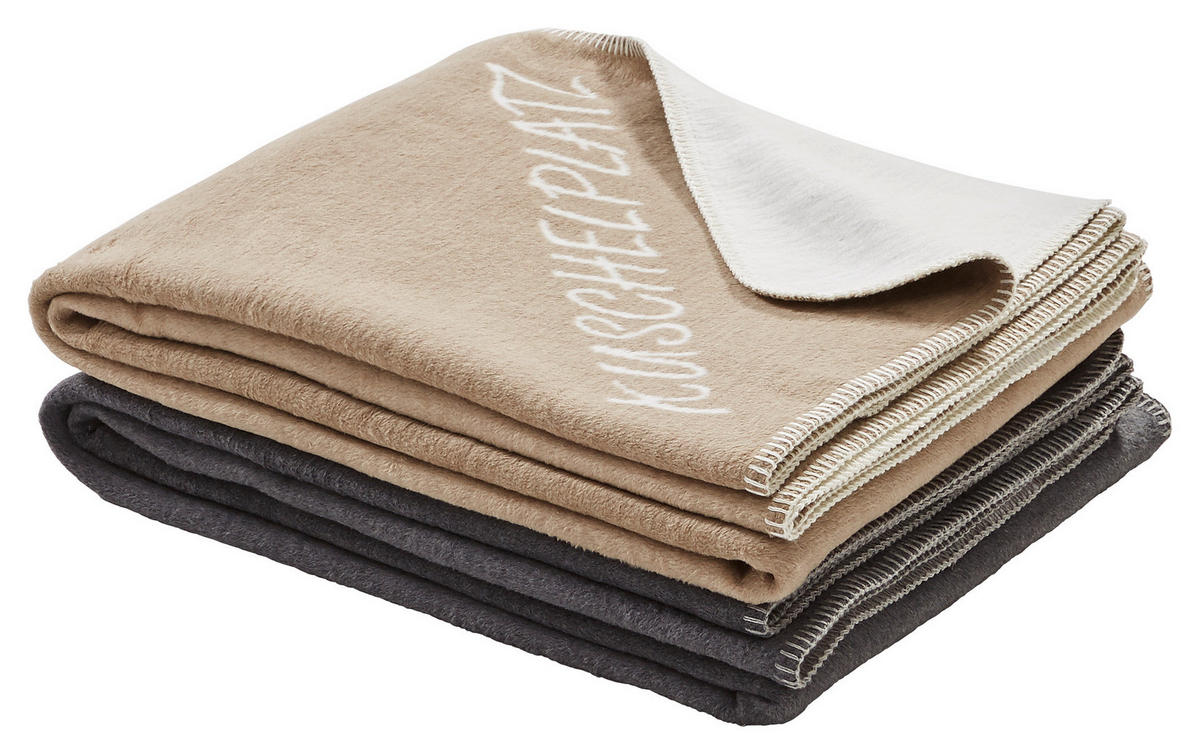 PLÉD 150/200 cm  - natúr színű/taupe, Design, textil (150/200cm) - Novel