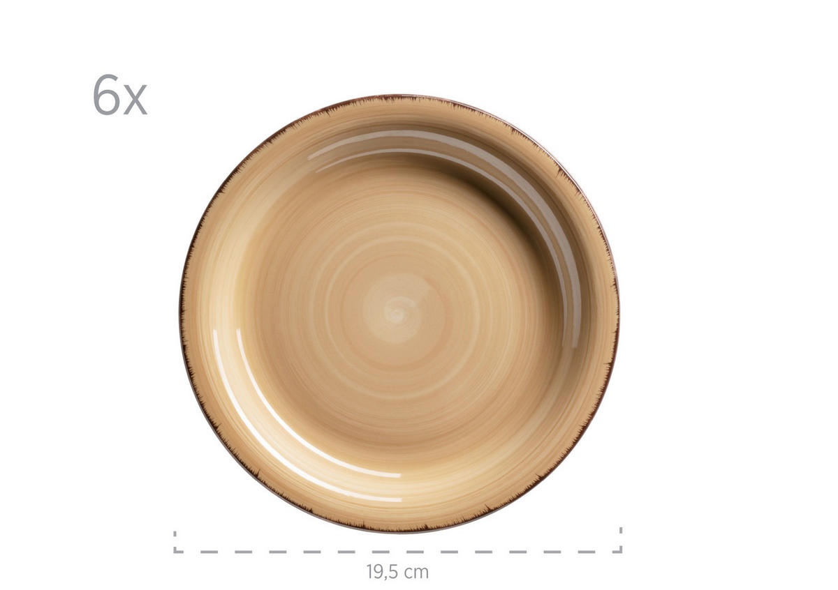 FRÜHSTÜCKSSERVICE Beige Lumaca  - Beige, Basics, Keramik - Mäser