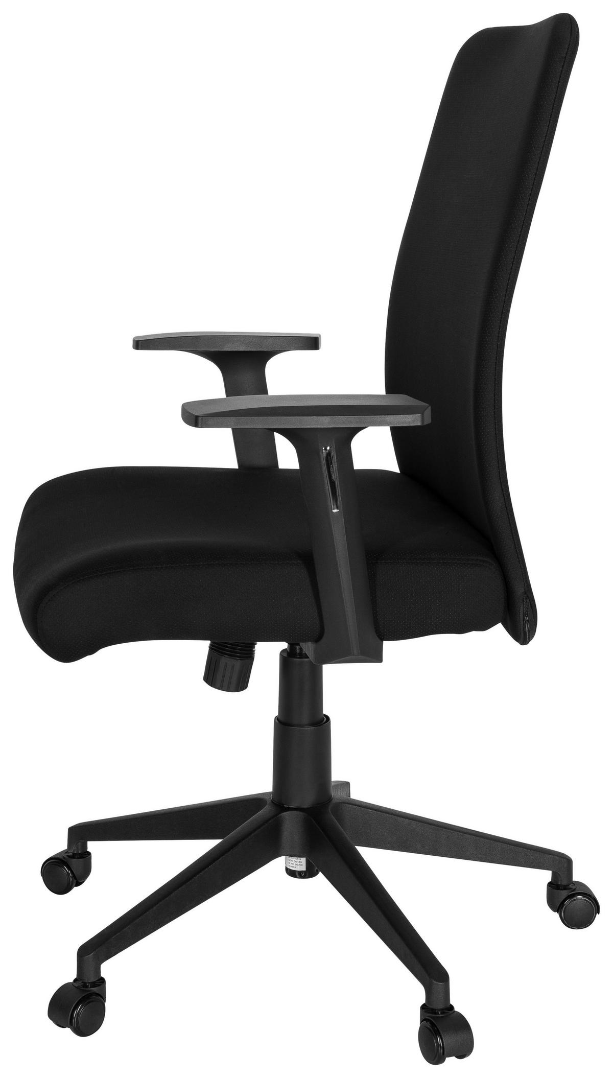 OTOČNÁ ŽIDLE, plochá tkanina, černá - černá, Moderní, textil/plast (65/120/62cm) - MID.YOU