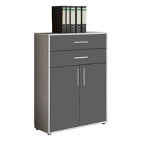 AKTENSCHRANK 84,4/113,6/33 cm  - Anthrazit/Hellgrau, LIFESTYLE, Holzwerkstoff (84,4/113,6/33cm) - MID.YOU