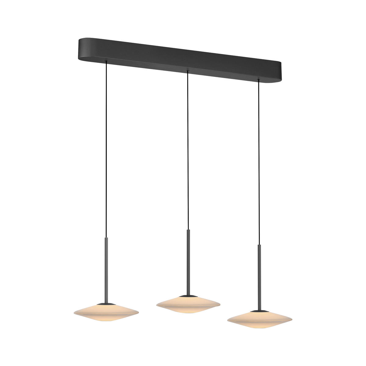 LED-PENDELLEUCHTE 86/20/180 cm  - Schwarz, Design, Glas/Kunststoff (86/20/180cm) - Paul Neuhaus