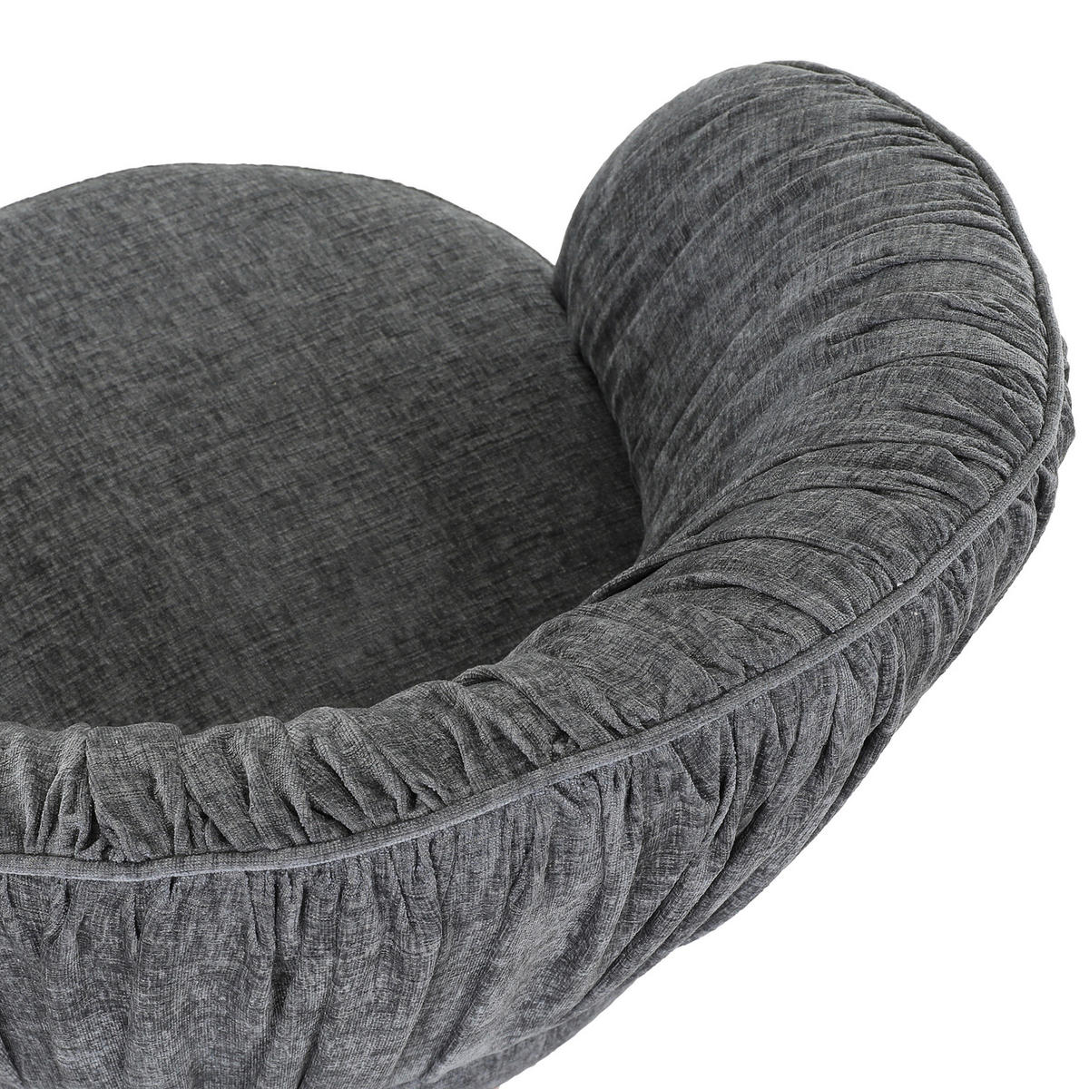 STUHL  in Flachgewebe  - Schwarz/Grau, Design, Textil/Metall (63/82/65cm) - Novel