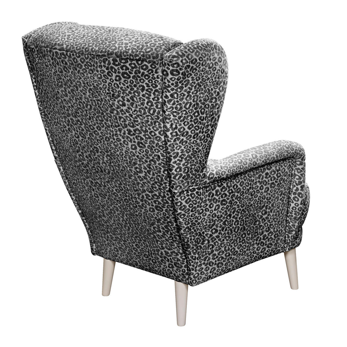 SESSEL Jacquard, Webstoff Schwarz, Weiss  - Kaschmir/Weiss, Modern, Holzwerkstoff/Textil (74/106/94cm) - MID.YOU