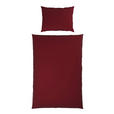 BETTWÄSCHE TANJA Satin 140/200 cm  - Weinrot, Basics, Textil (140/200cm) - Novel