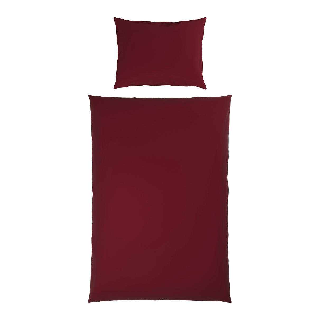 BETTWÄSCHE TANJA Satin 140/200 cm  - Weinrot, Basics, Textil (140/200cm) - Novel