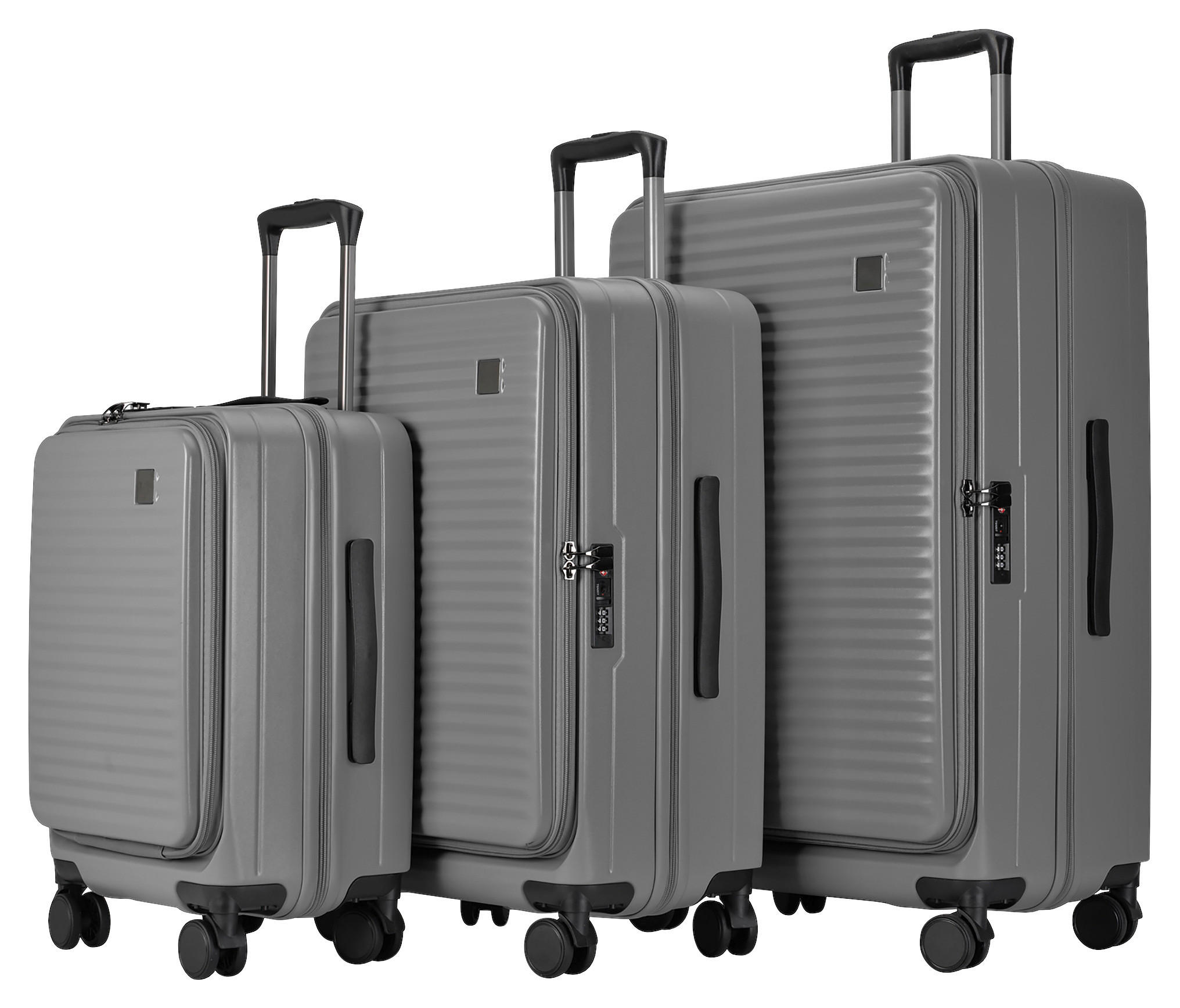 SET PUTNIH KOFERA  antracit   - antracit, Dizajnerski, plastika (51.5/78/31cm) - Schneiders