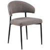 STUHL Webstoff Braun, Hellgrau  - Graubraun/Hellgrau, Trend, Textil/Metall (56/77/55cm) - MID.YOU