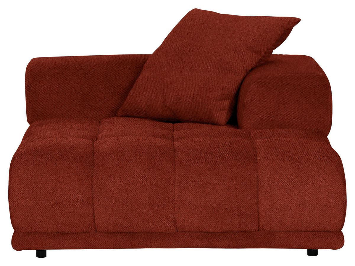 SOFAELEMENT in Plüsch Rostfarben  - Rostfarben/Schwarz, KONVENTIONELL, Kunststoff/Textil (125/66/155cm) - Carryhome