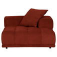 SOFAELEMENT in Plüsch Rostfarben  - Rostfarben/Schwarz, KONVENTIONELL, Kunststoff/Textil (125/66/155cm) - Carryhome