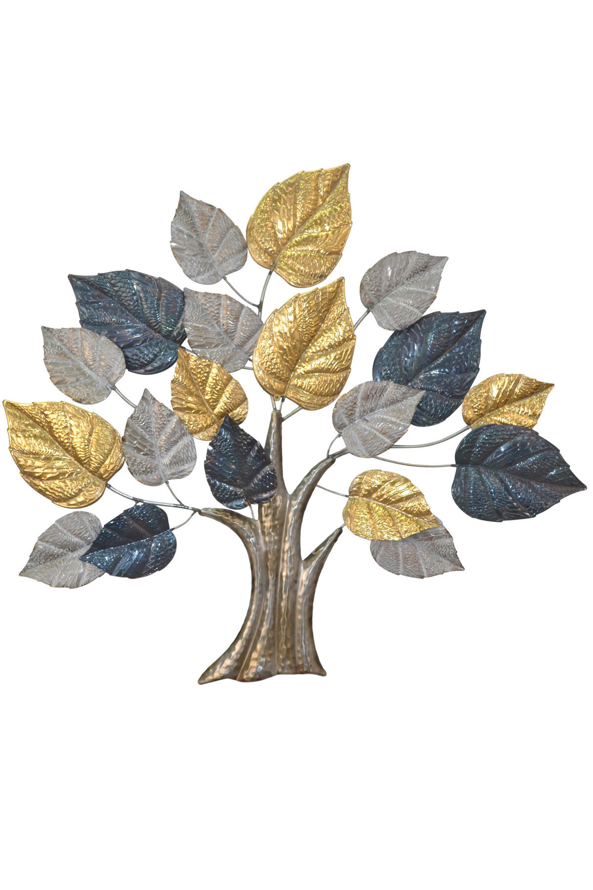 WANDDEKO Metall  - Goldfarben/Grau, Design, Metall (3/77/70cm) - MID.YOU