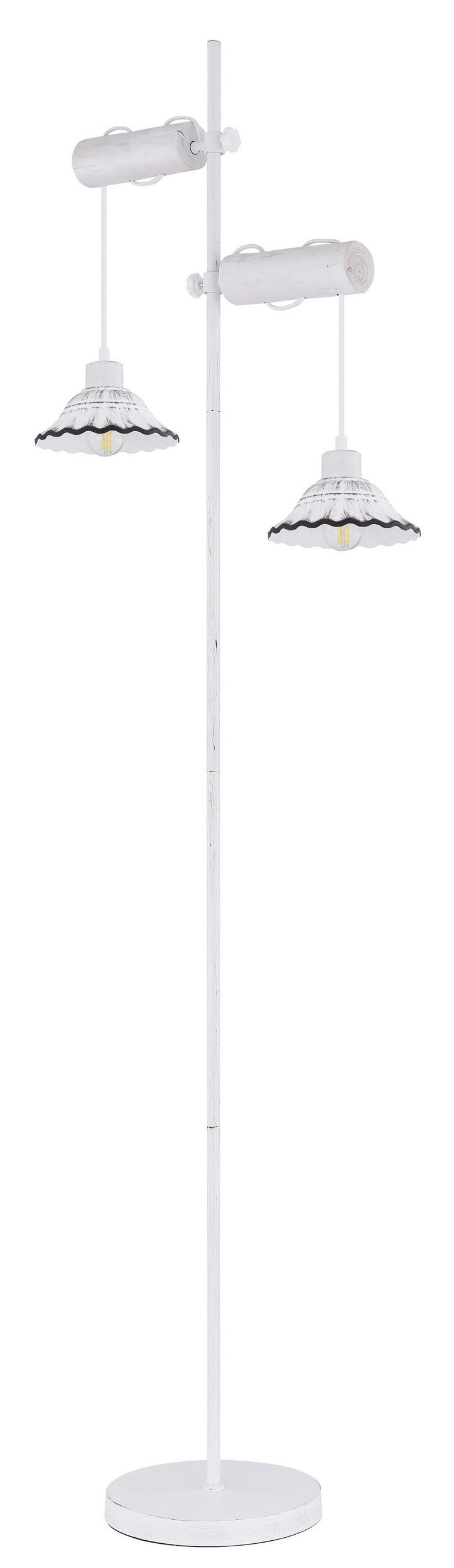 STEHLEUCHTE 52/25/168 cm    - Schwarz/Weiß, Basics, Keramik/Holz (52/25/168cm) - Globo