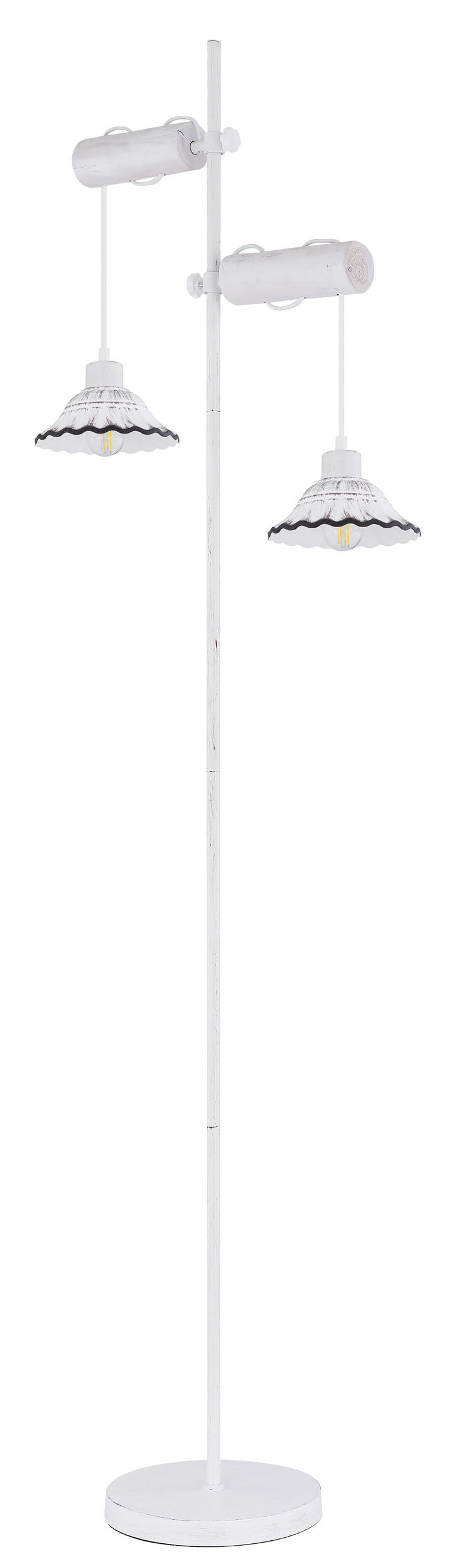 STEHLEUCHTE - Weiss/Schwarz, Basics, Keramik/Holz (52/25/168cm) - Globo