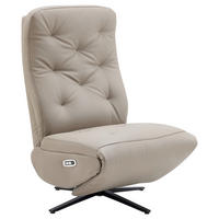RELAXSESSEL Webstoff Relaxfunktion, Fußteilverstellung    - Taupe/Schwarz, Design, Textil/Metall (68/113/84cm) - Livetastic
