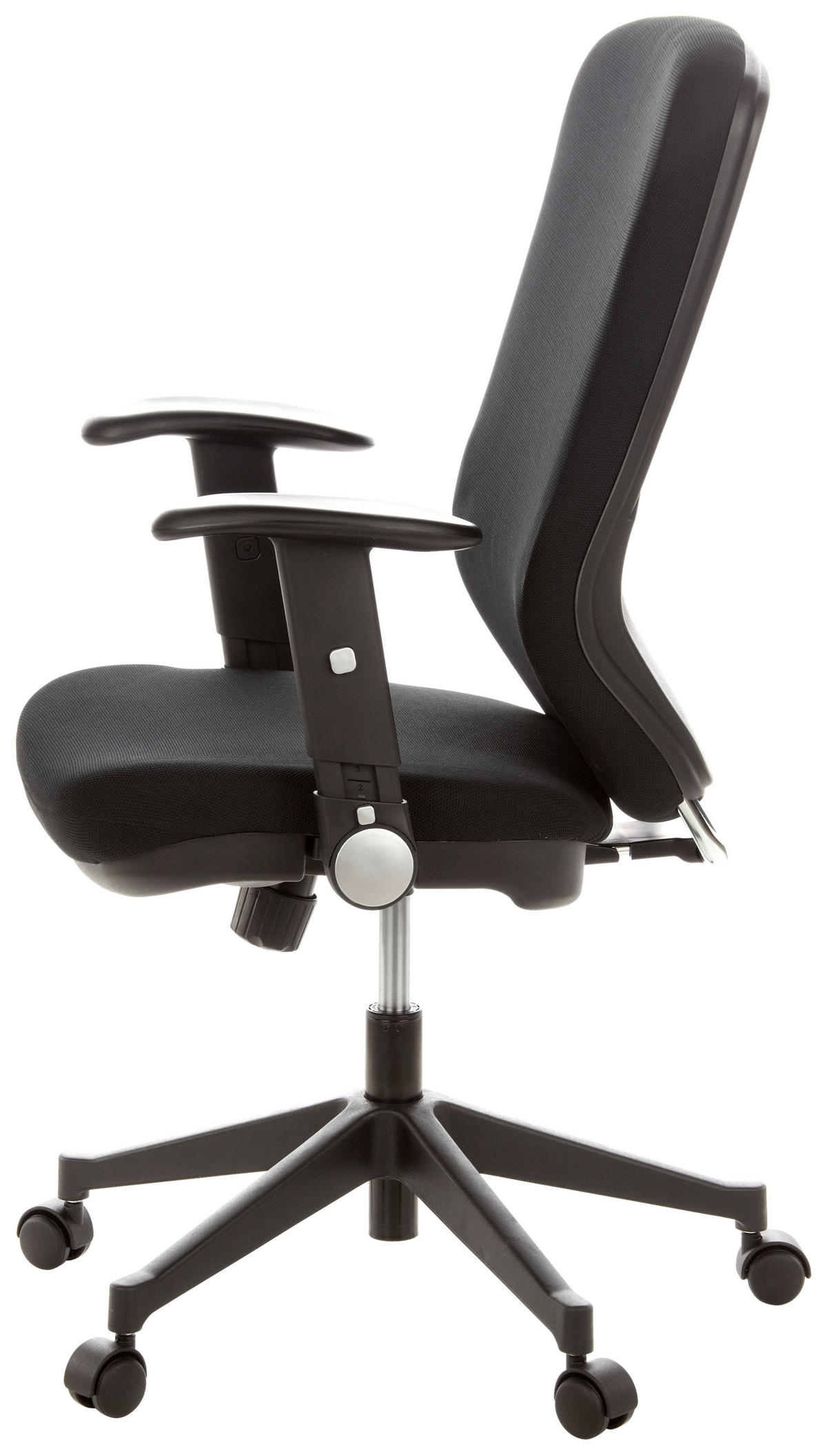OTOČNÁ ŽIDLE, plochá tkanina, černá - černá, Moderní, kov/textil (58/117/48cm) - MID.YOU