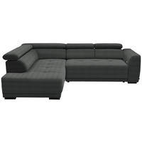 ECKSOFA in Chenille Dunkelgrau  205/284 cm  - Dunkelgrau/Schwarz, Design, Kunststoff/Textil (205/284cm) - Xora